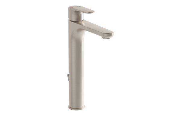 VitrA Root Round Tall Basin Mixer w/Waste Lever - Brushed Nickel